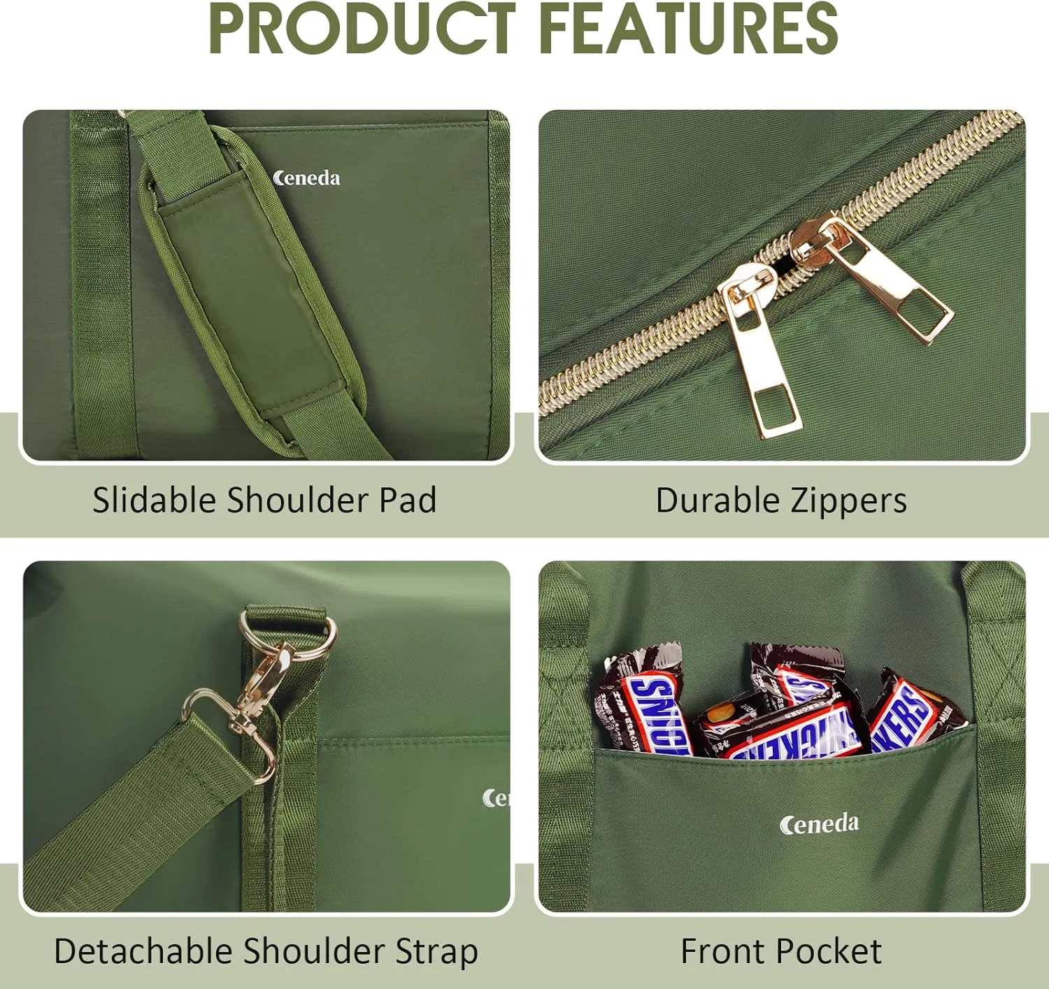 Ceneda Large Cooler Bag 40 Can Insulated Soft Cooler Leakproof Cooler Tote Bag Beach Travel Camping Lunch Bag for Women and Men
