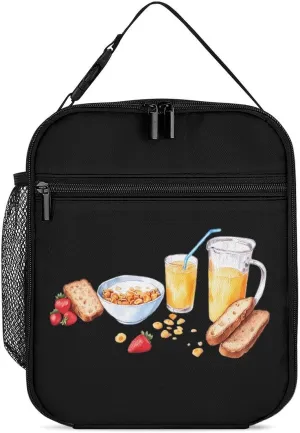 Cereal Milk And Toast Breakfast Lunch Bag for Men Women Small Reusable Leakproof Insulated Lunch Box Adjustable Handbag