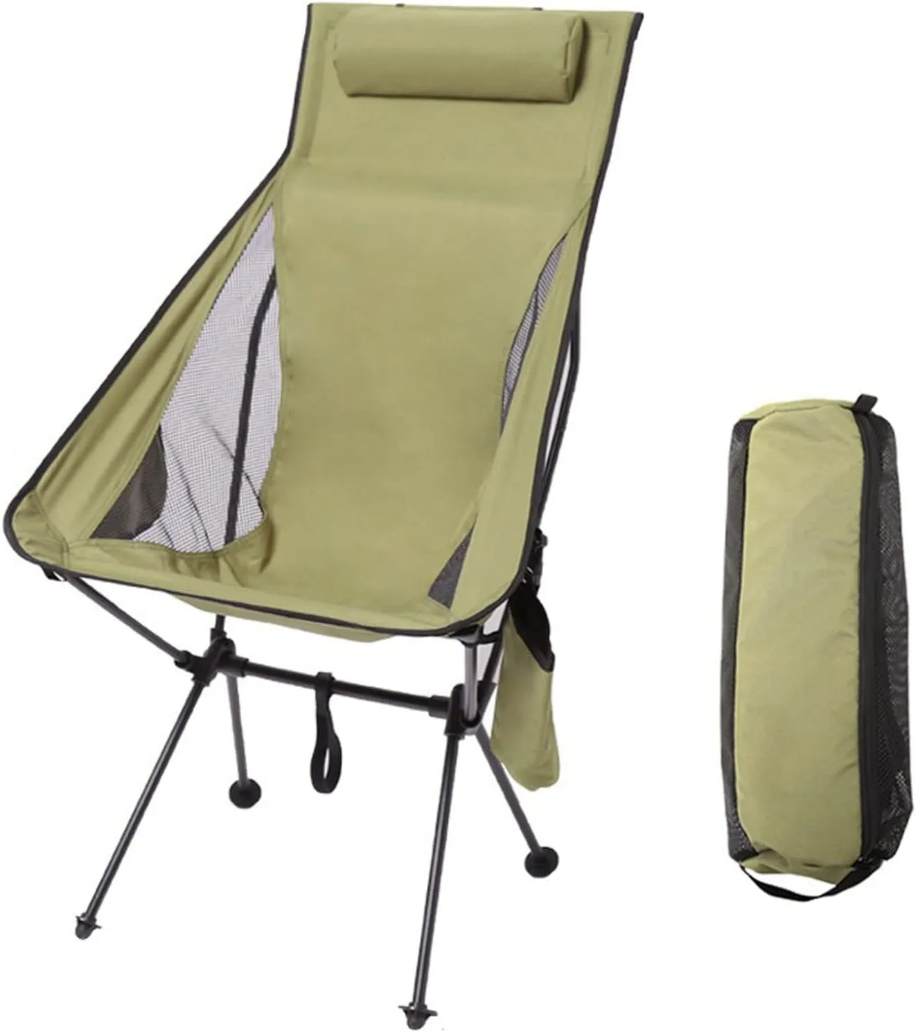 Chairs Ultralight Folding Moon Chairs Outdoor Camping Chair Removable Washable Fishing Picnic BBQ Chairs with Carry Bag Outdoor Stool