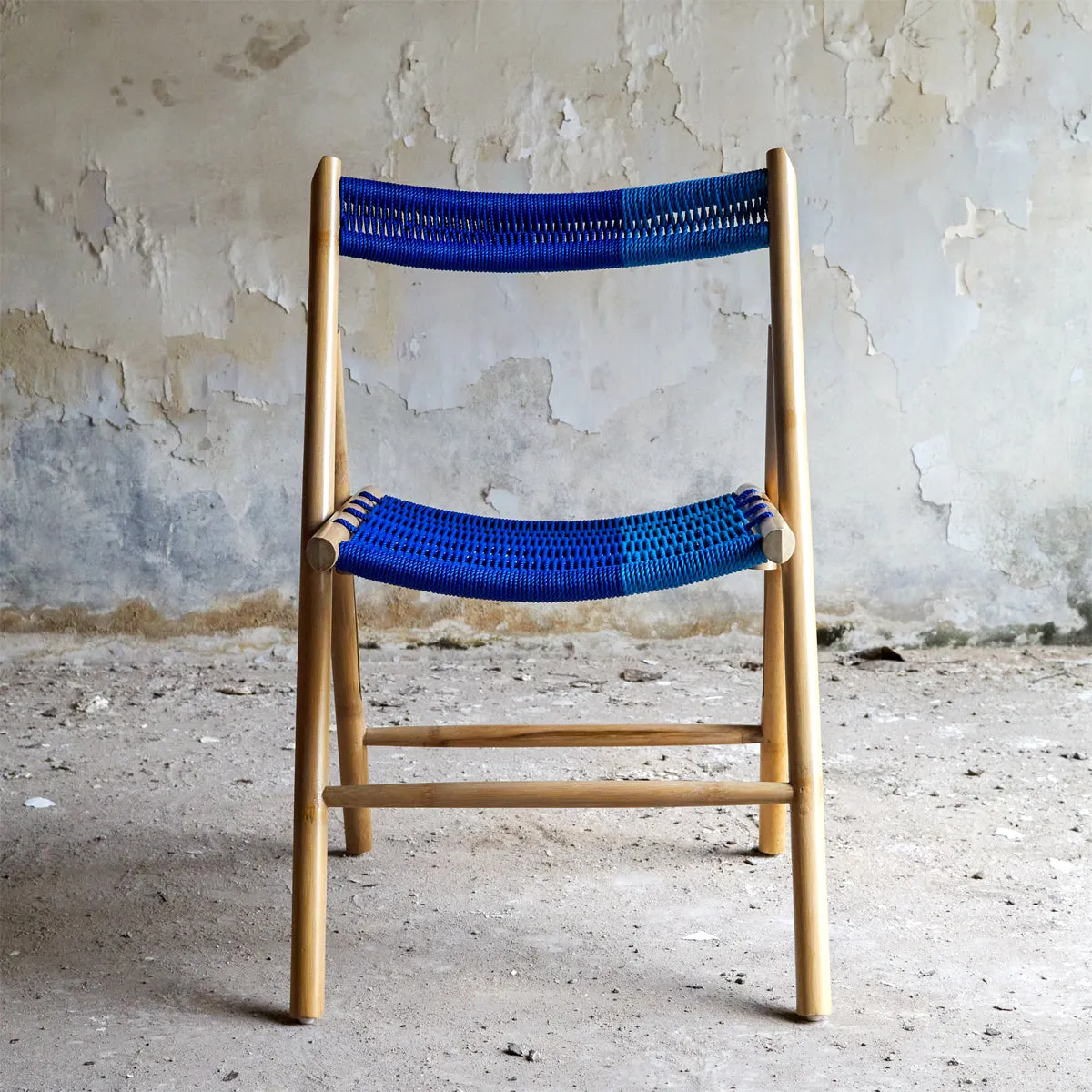 CHAMFER CHAIR NATURAL - GREEN BLUE