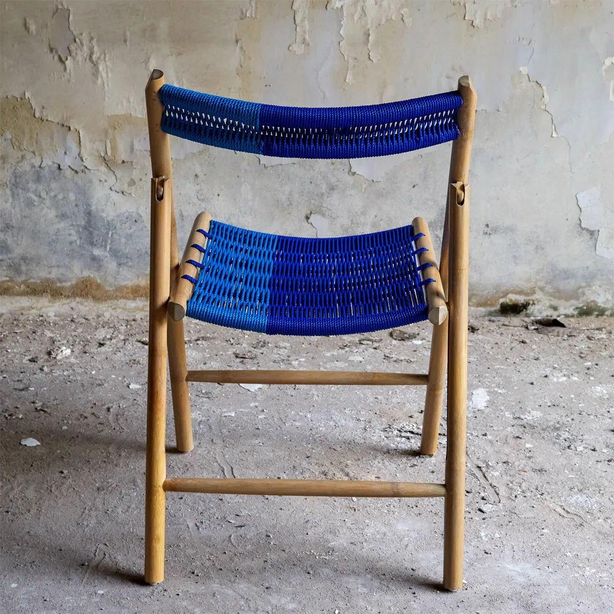 CHAMFER CHAIR NATURAL - GREEN BLUE