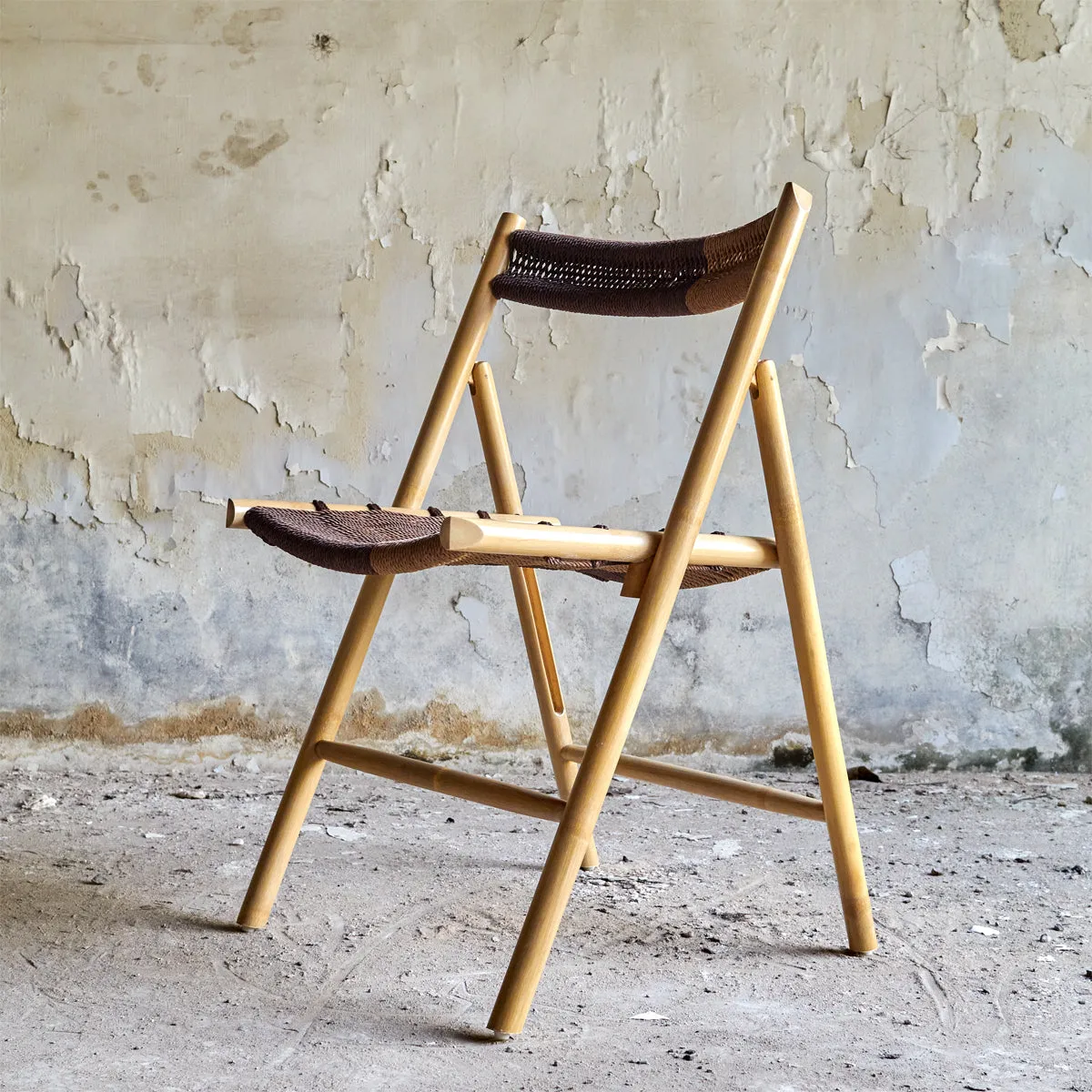 CHAMFER CHAIR NATURAL - GREEN BLUE