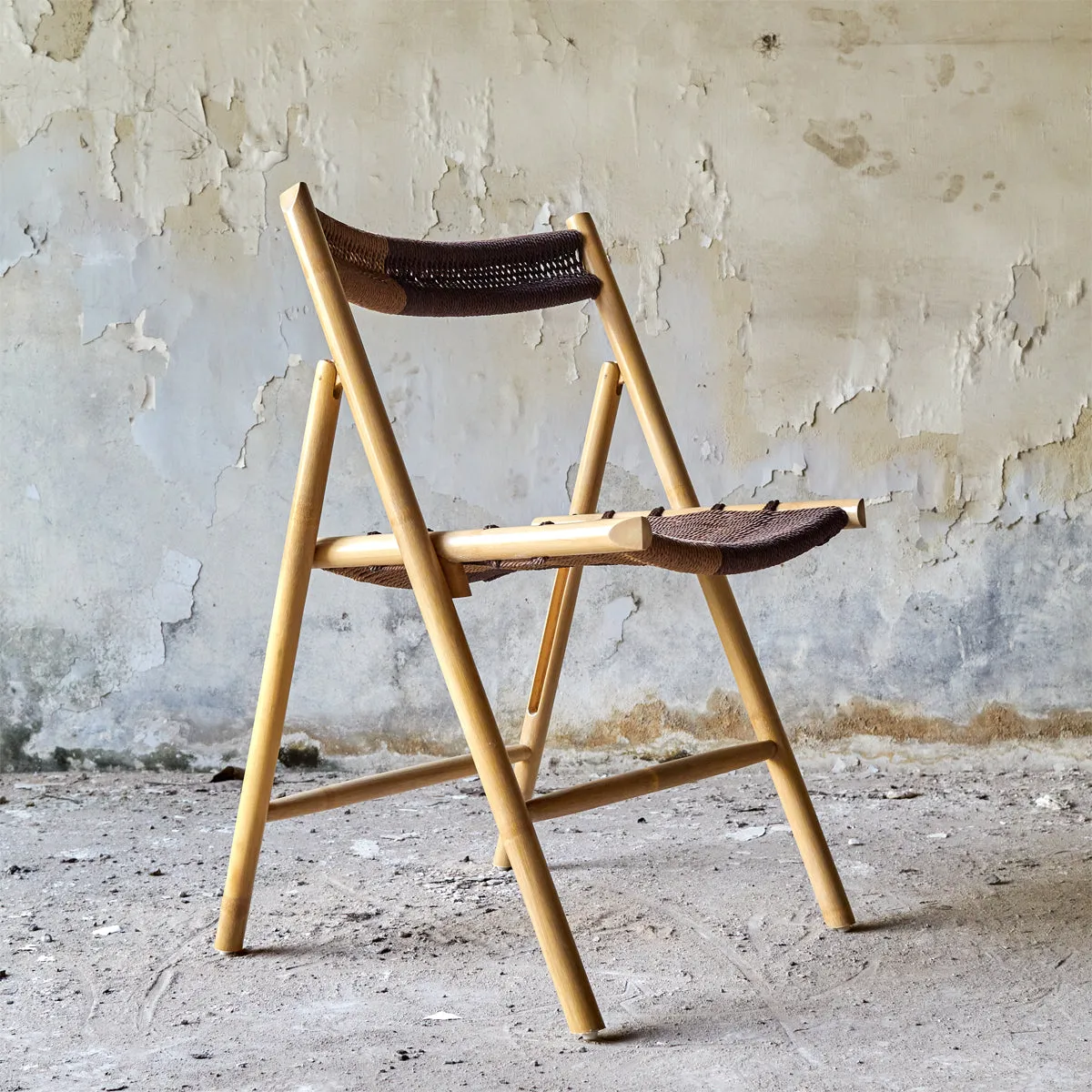 CHAMFER CHAIR NATURAL - GREEN BLUE