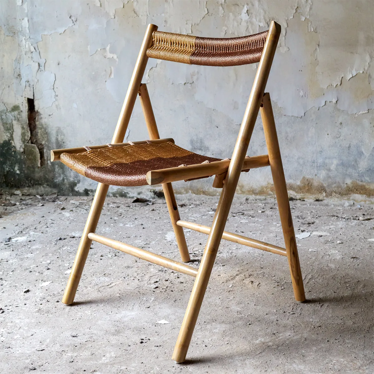 CHAMFER CHAIR NATURAL - GREEN BLUE
