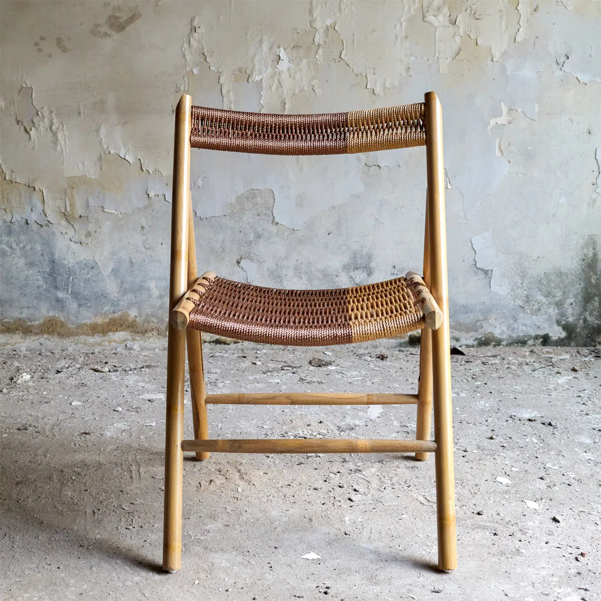 CHAMFER CHAIR NATURAL - GREEN BLUE