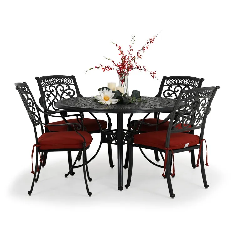 Charleston Outdoor Cast Aluminum 48" Round Dining Table