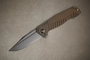 Cheburkov Knife Bear, Steel M390, Handle Bronze Anodized Titanium