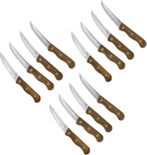 Chicago Cutlery B144 4pc Walnut Tradition Steak Knife Set (3-Pack)