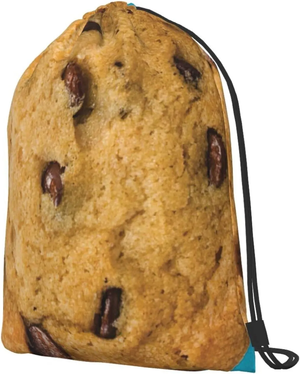 Chocolate Cookie Drawstring Cinch Backpack Polyester Sack Pack String Bag For Hiking Camping Adventure