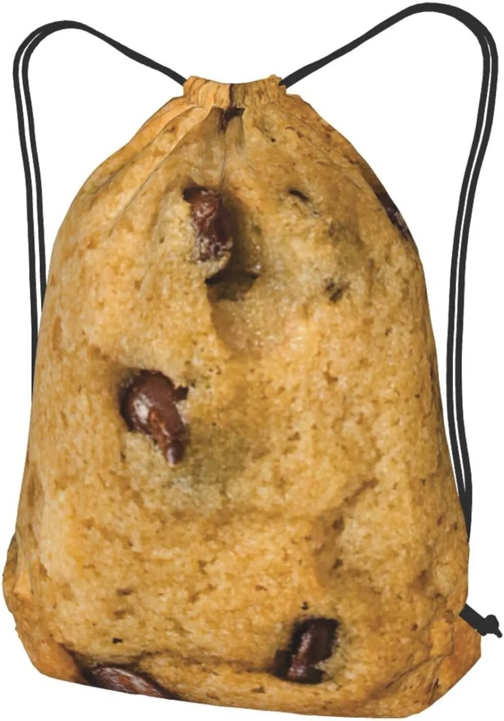 Chocolate Cookie Drawstring Cinch Backpack Polyester Sack Pack String Bag For Hiking Camping Adventure