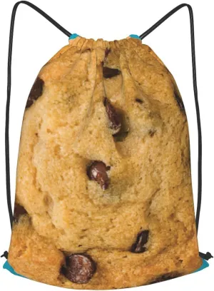 Chocolate Cookie Drawstring Cinch Backpack Polyester Sack Pack String Bag For Hiking Camping Adventure