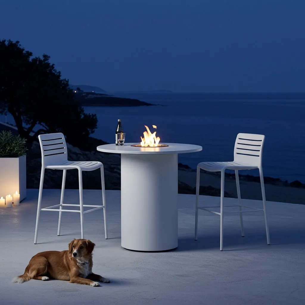 Circa Bar Fire Table (Tabletop) - Aluminum