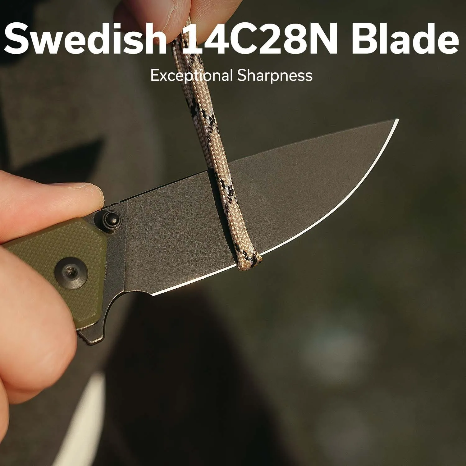 CIVIVI Merit Pocket Knife, Folding Knife with 3.28" 14C28N Blade G10 Handle, Lightweight EDC Knife with Reversible Pocket Clip for Camping Hiking Indoor & Outdoor, C24012-2, OD Green