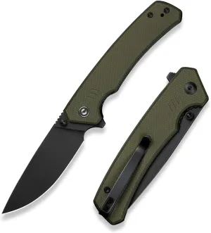 CIVIVI Merit Pocket Knife, Folding Knife with 3.28" 14C28N Blade G10 Handle, Lightweight EDC Knife with Reversible Pocket Clip for Camping Hiking Indoor & Outdoor, C24012-2, OD Green