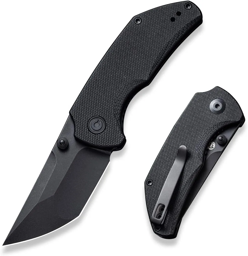 CIVIVI Thug 2 Pocket Knife for EDC, Matthew Christensen 2.69" Nitro-V Blade G10 Handle with Thumb Stud and Reversible Pocket Clip, Folding Knife for Utility Hiking Camping Fishing Outdoor C20028C-1