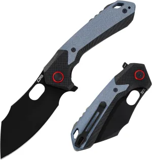CJRB Folding Pocket Knife Caldera (J1923) AR-RPM9 Powder Steel Blue G10 Handle for Men EDC Camping Hiking Outdoor