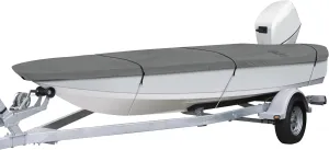 Classic Accessories 20-140-081001-00 Lunex RS-1 Boat Cover For Utility/Fishing Boats 14' - 16' L, Up to 75" W, Grey