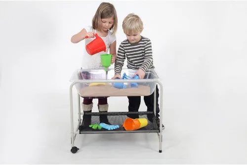 Clear Sand & Water Tray with Stand