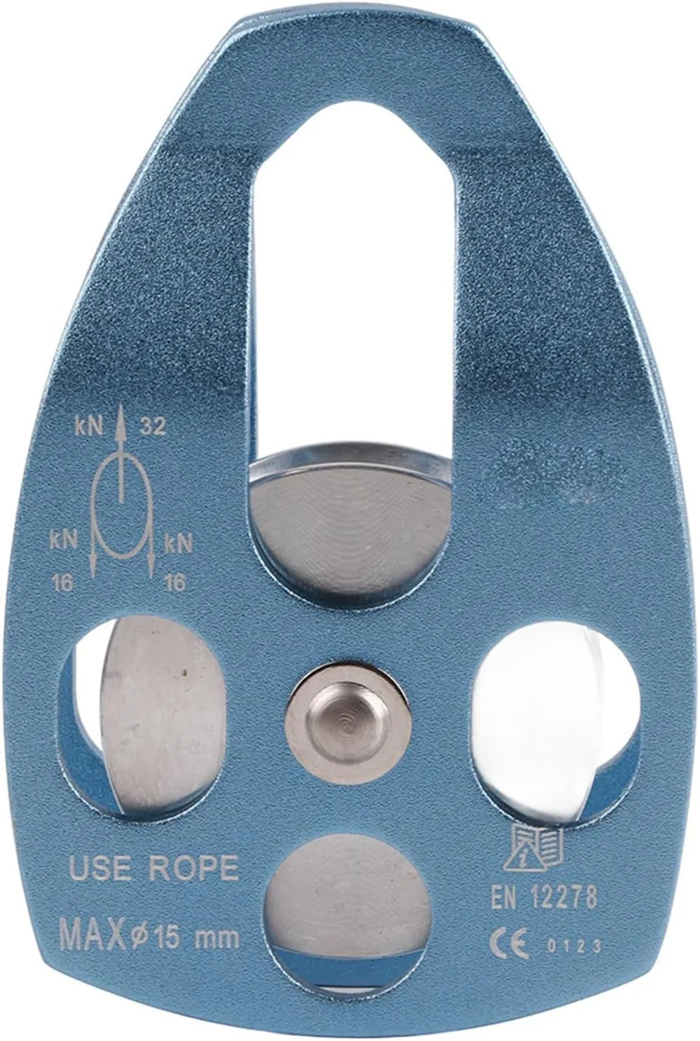Climbing Ascender, KN Rescue Pulley Single Sheave with Swing Plate Safety Equipment for Outdoors Rock Climbing Mountaineering