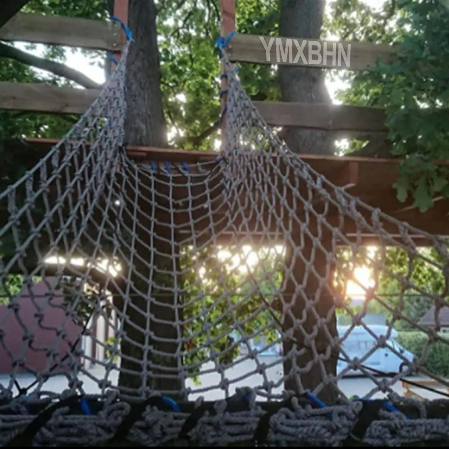 Climbing Cargo Net Climbing Net for Outdoor Playground Safety Net Heavy-Duty Rope Fence Stair Balcony Railing Protection Net,1Mx1M(3.3FTx3.3FT)