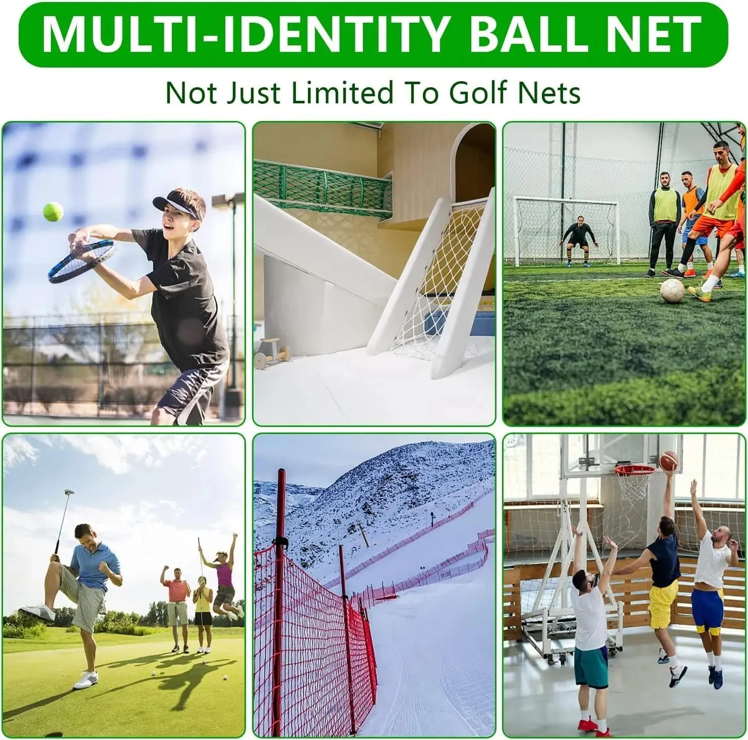 Climbing Cargo Net for Kids Outdoor Balcony Safety Net Rope Netting Playground Stairway Railing Safety for Children Pets Toys Knotless Polyester Sports Netting3.3X33FT