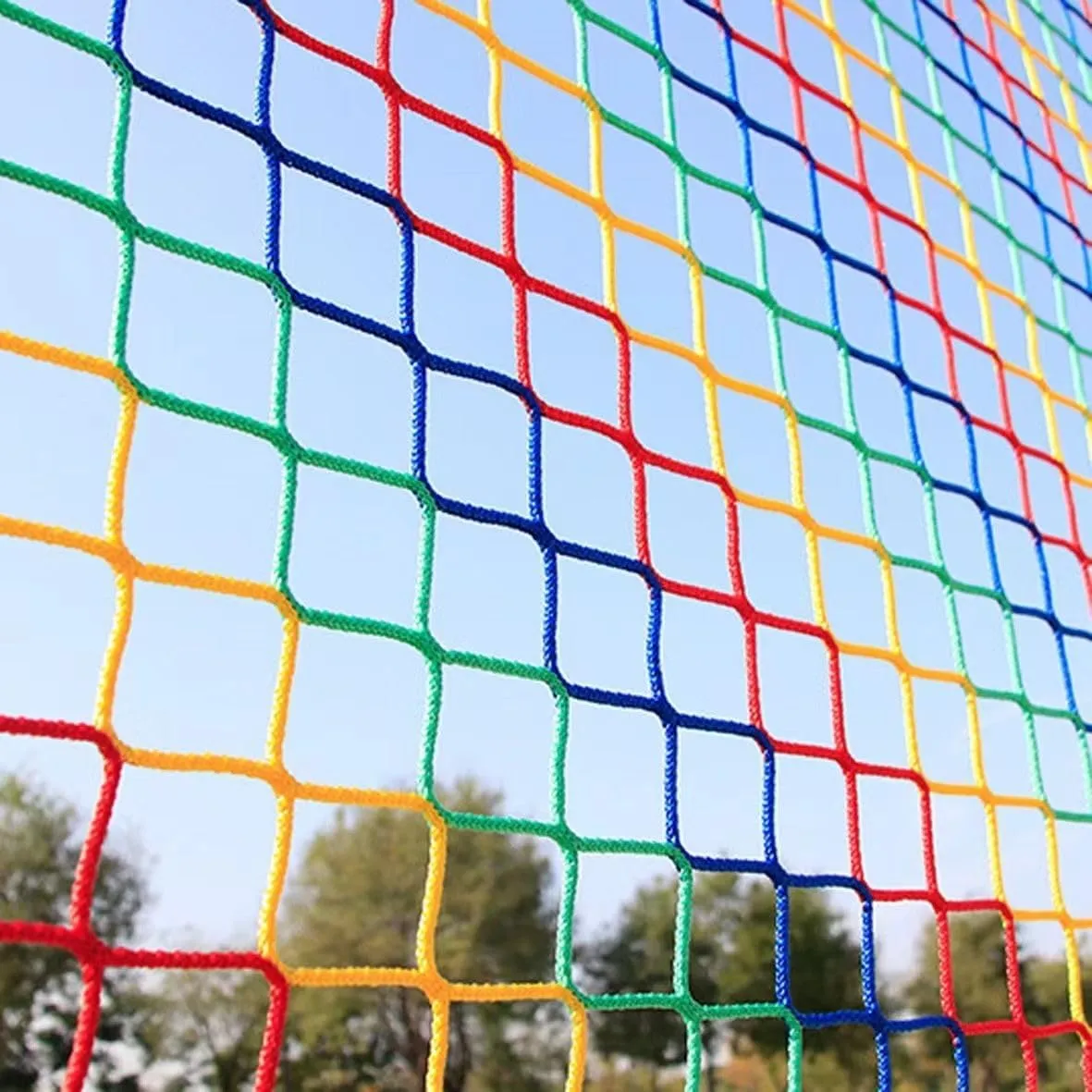 Climbing Cargo Net for Kids Outdoor Balcony Safety Net Rope Netting Playground Stairway Railing Safety for Children Pets Toys Knotless Polyester Sports Netting3.3X33FT