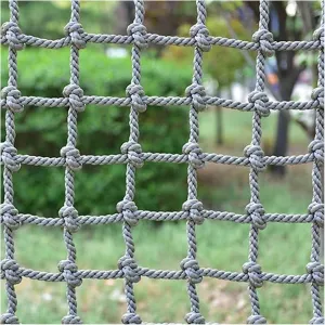 Climbing Cargo Net, Heavy Duty Playground Climbing Rope Netting, Safety Nets for Treehouse Protection, Balcony Protection Fences,3 * 4m(10 * 13ft)