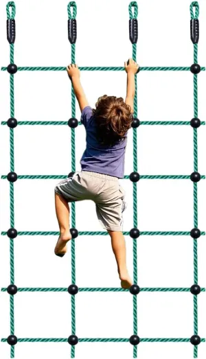 Climbing Cargo Net, Indoor Climbing net, Outdoor Cargo Webbing Net, Military Climbing Cargo Net, 100% Nylon Material Rope Ladder (30" x 77")