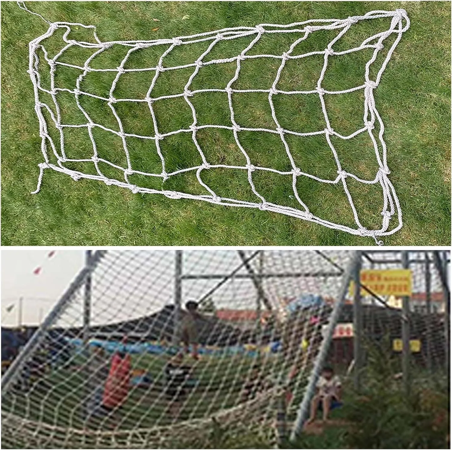 Climbing Cargo Net Kids Playground Patio Fence Protection Net for Kids Safety Netting Pet Rope Netting for Indoor Outdoor,236.22 * 354.33 inch