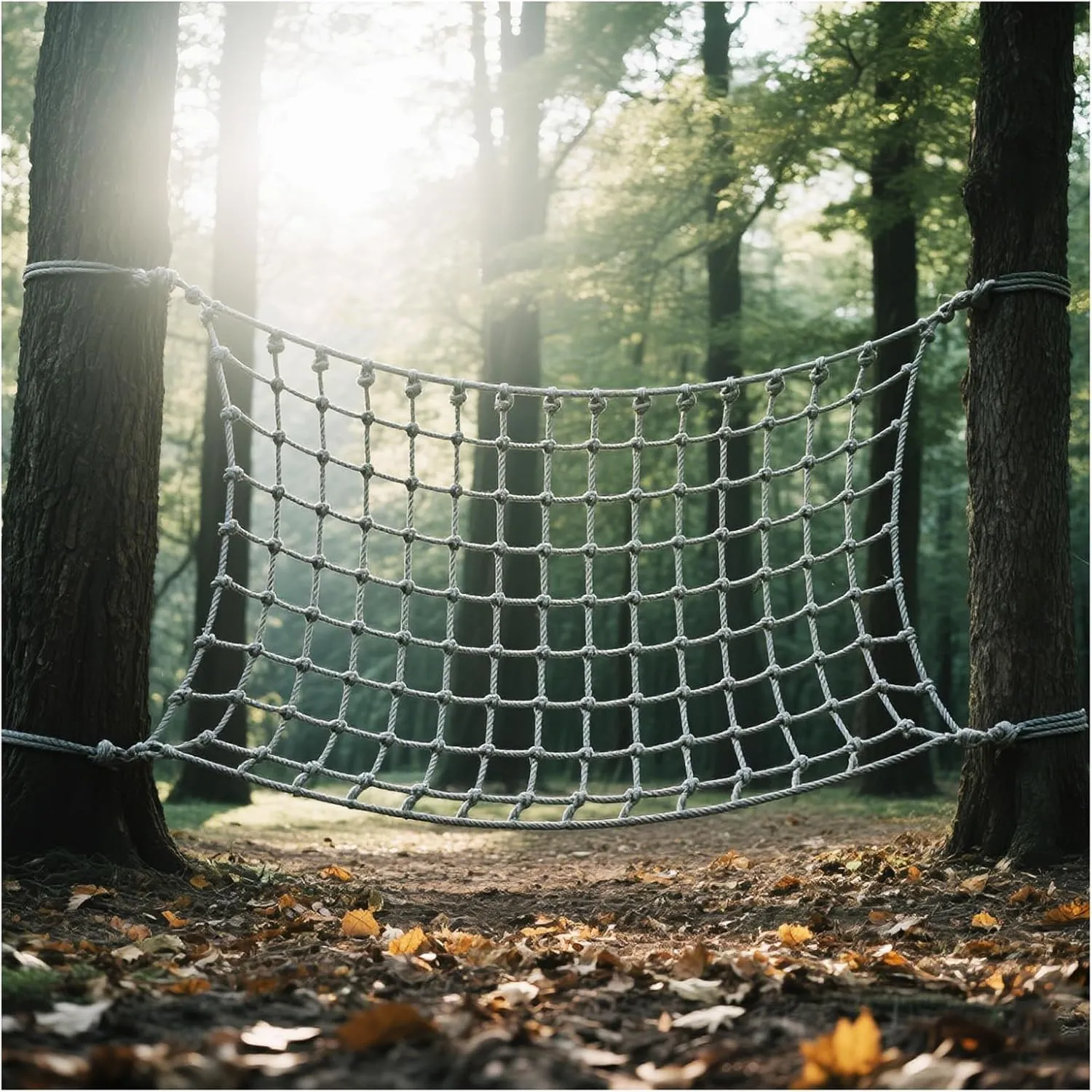 Climbing Cargo Net Polyamide Playground Safety Net 0.24" Thick Heavy Duty Climbing Frame Net Outdoor Tree House Hammock Rope Ladder Truck Trailer Net,6.6x32.8ft
