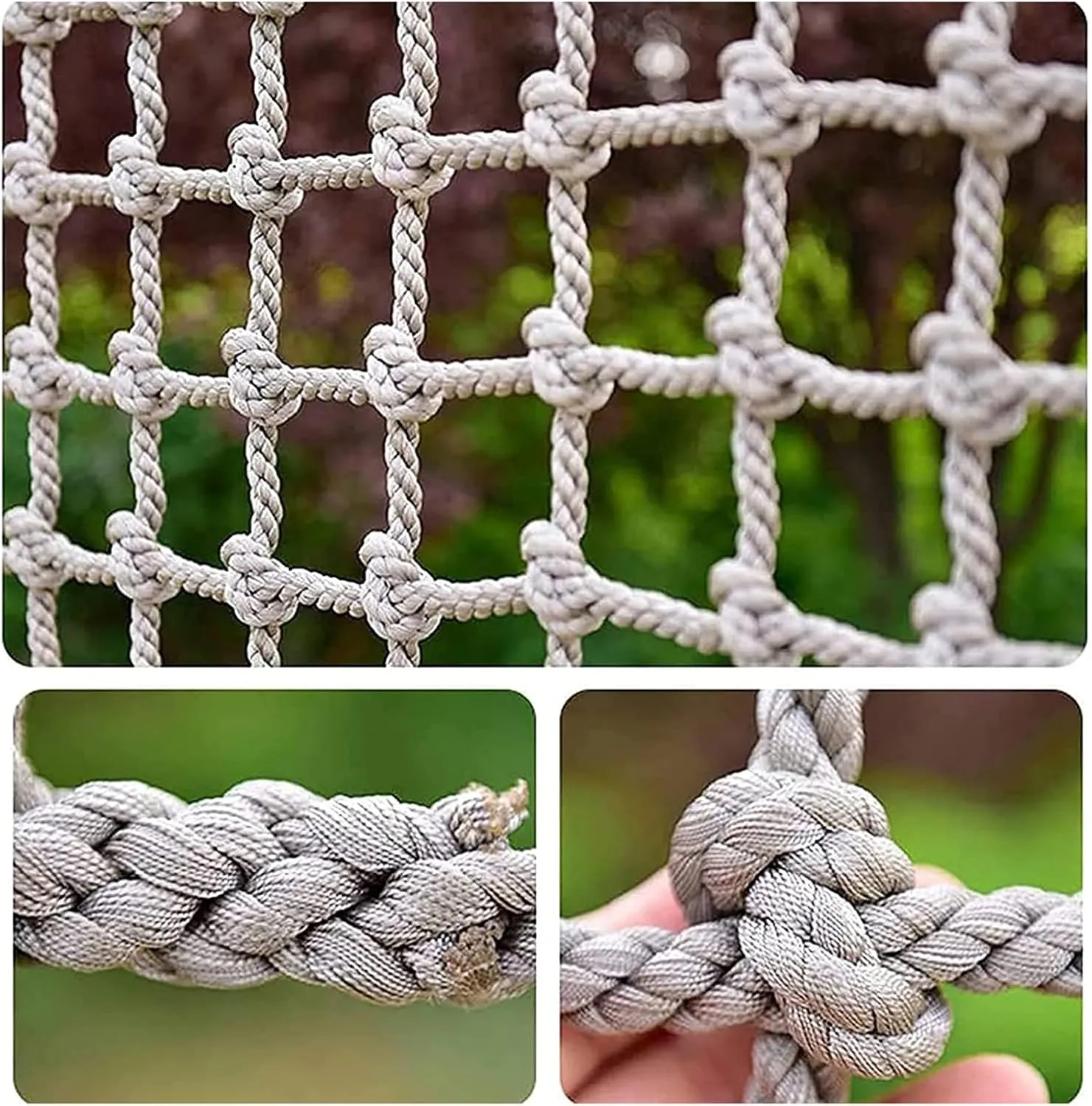 Climbing Cargo Net Safety Climbing Rope Net for Kids Outdoor Play Equipment Rope Ladder Jungle Gyms Playground Swingset Treehouse Obstacle Training,26.2 * 29.5ft
