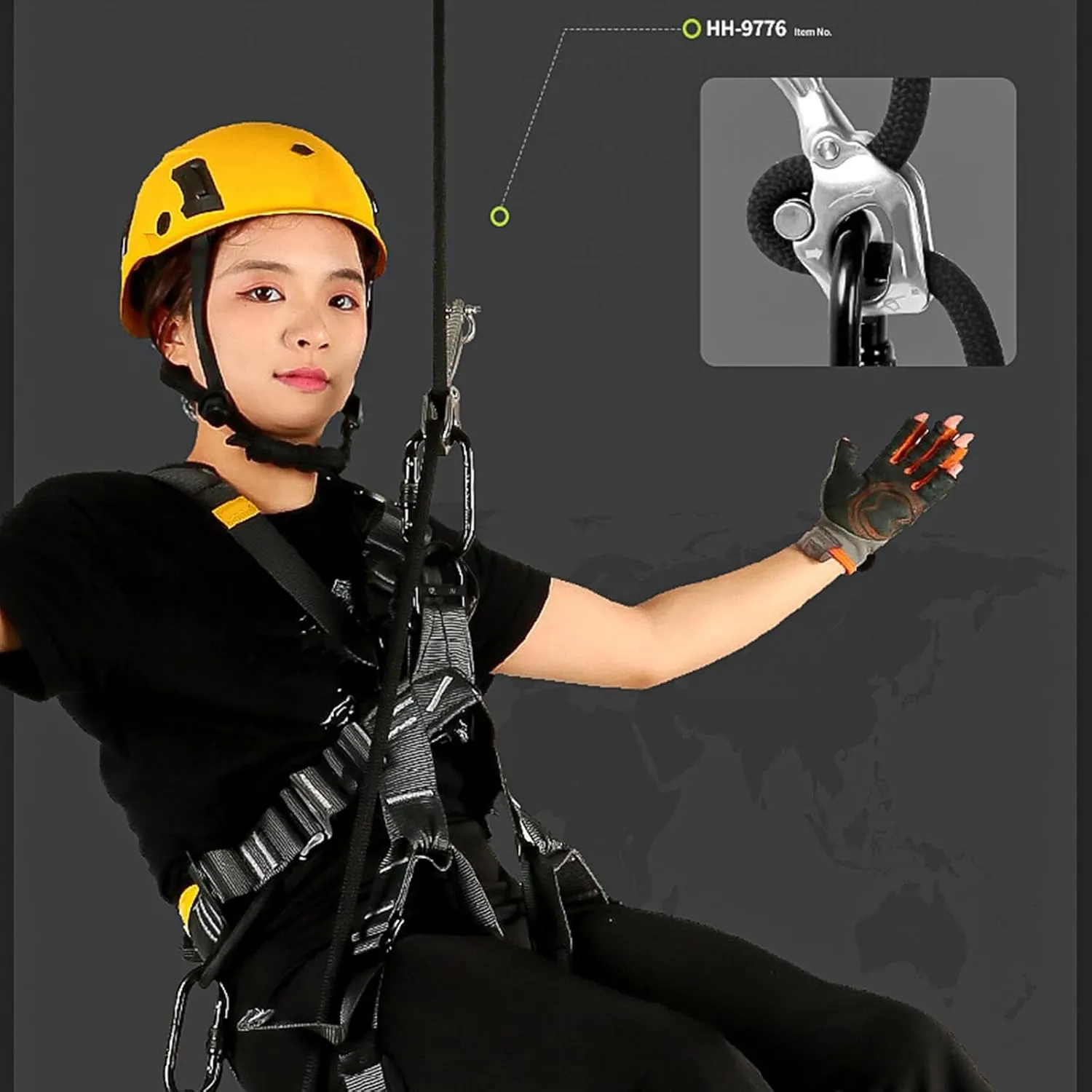 Climbing Descender for Rock Climbing Rappelling Climbing Downhill Rappel Gear Downhill Equipment Rescuing Device