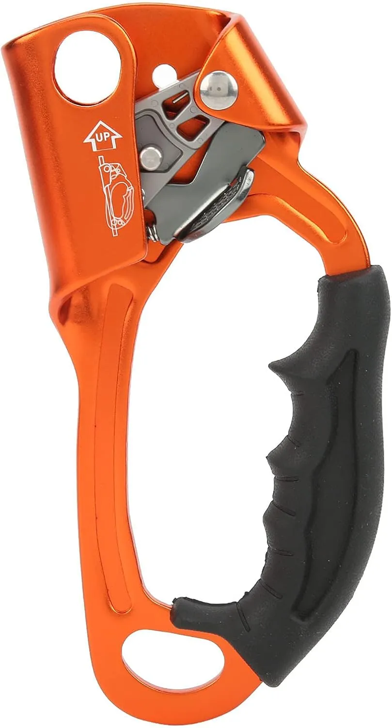 Climbing Hand Ascender Right Hand Rock Climbing Tree Arborist Rappelling Gear Equipment Rope Clamp for 8~12MM Rope