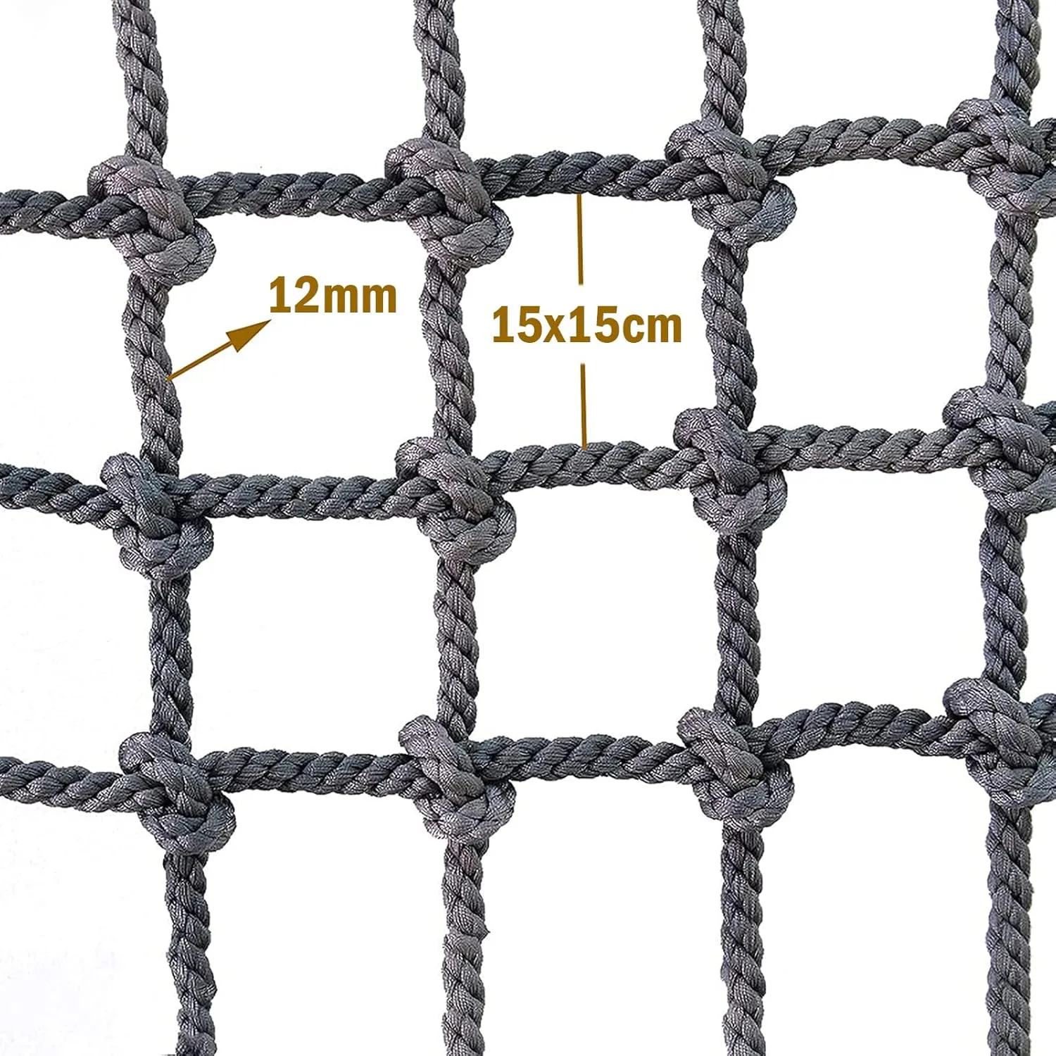 Climbing Net, Outdoor Treehouse Playground Climbing Net, Heavy Duty Cargo Net, Truck Trailer Cargo Protection Net,2 * 5m(6.6 * 16.4ft)