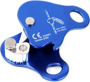 Climbing Pulley Ascender Aluminium Alloy Pulley Block, Movable Self Locking Rope Grab Outdoor Climbing Mountaineering Rope Ascender Fall Protection Aerial Work Protector