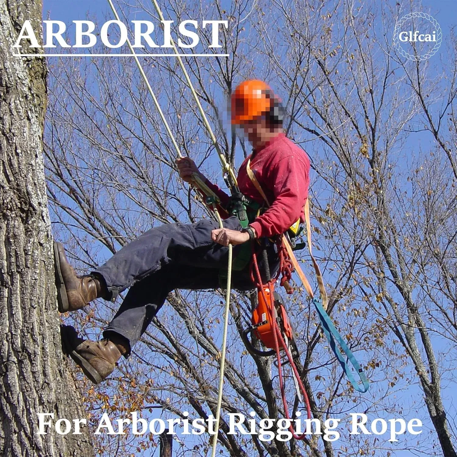 Climbing Rope 1/2 in x 100 Ft Yellow Bull Rope Polyester Braided Arborist Rope 1/2 inch 48 Strands 100ft for Tree Pulling,Nautical Rigging Rope Swing