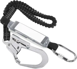Climbing Rope, 25KN High Altitude Protective Safety Elastic Buffer Sling Belt Strap with Hook Anti Fall Strap for Outdoor Mountain Climbing