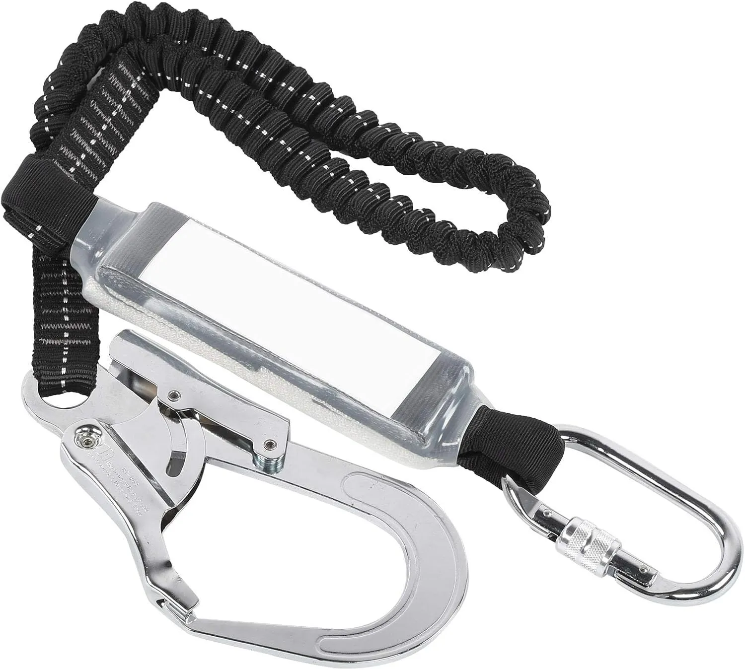 Climbing Rope, 25KN High Altitude Protective Safety Elastic Buffer Sling Belt Strap with Hook Anti Fall Strap for Outdoor Mountain Climbing