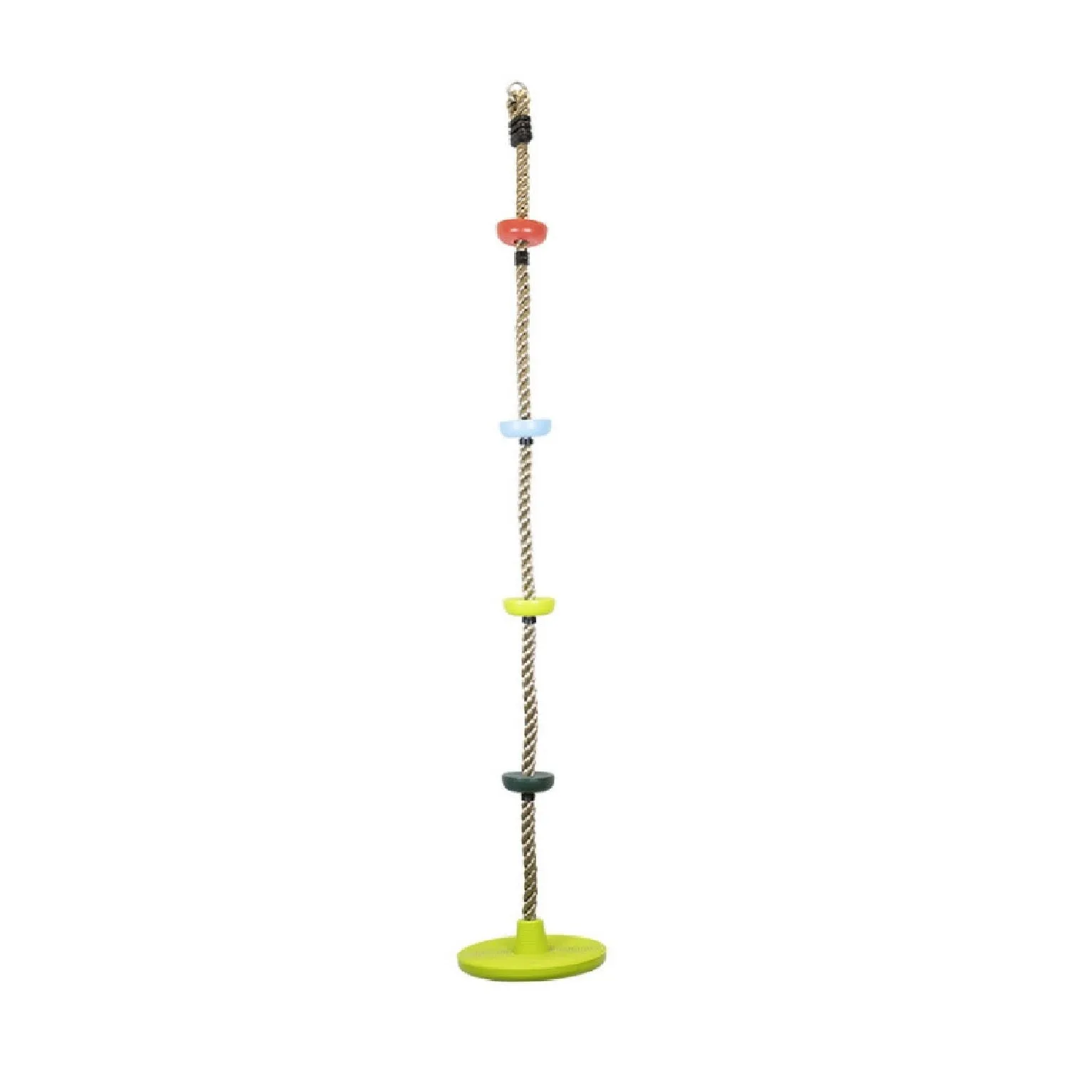 Climbing Rope Disc Swing Seat Kids Playground Tree Colourful Knots 2m Backyard