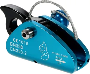 Climbing Rope Grab, Climbing Fall Protection Rescue Rope Grab Aluminum with Spring Tensioned Pin Easy Rope Installation