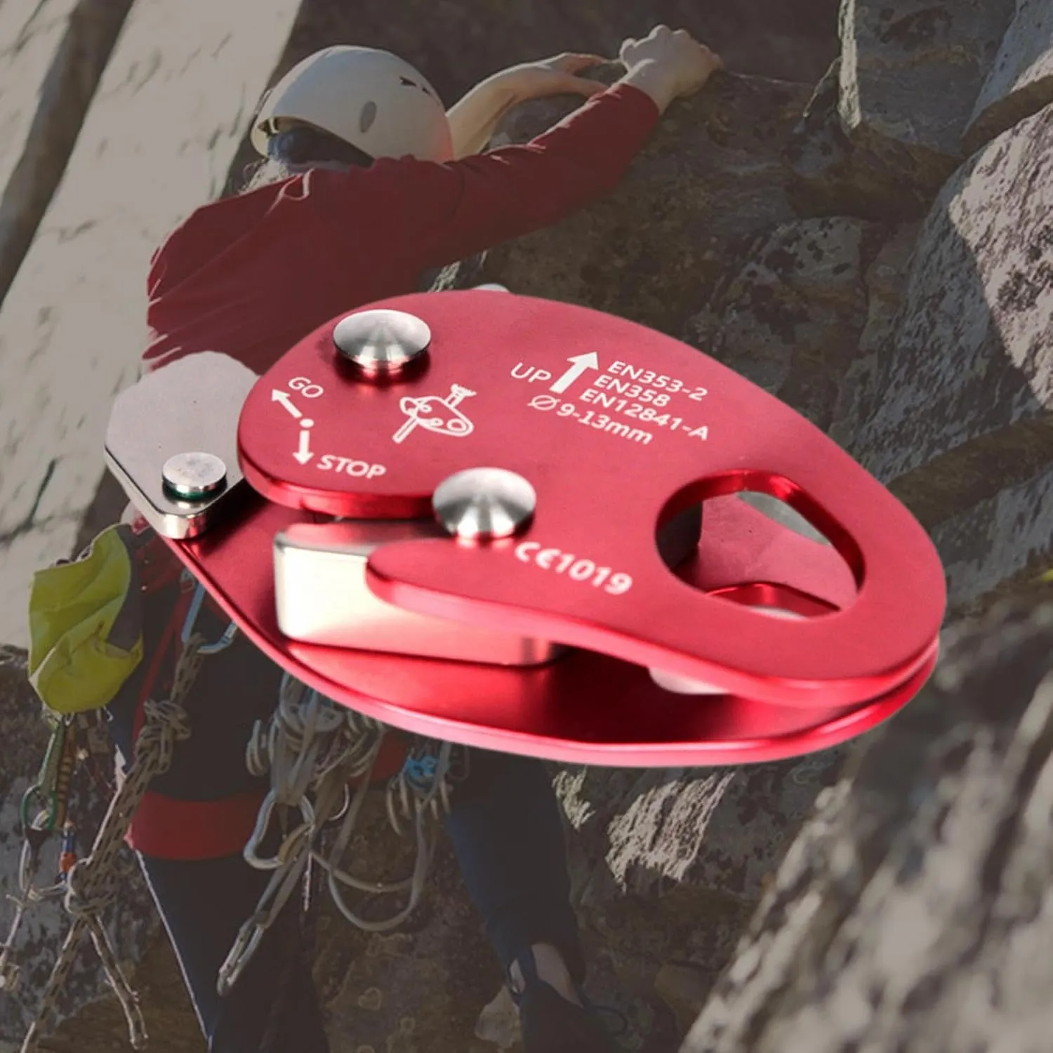 Climbing Rope Grab Falling Arrester Rope Gear Adjuster Protection for Tree Arborist Rocking Rappelling Outward Bound Training