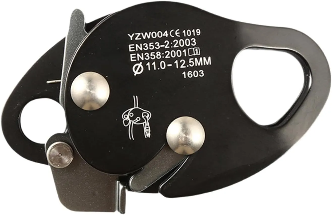Climbing Rope Grab Protection Rope Gear Adjuster Fall Arrester for Mountaineering Outward Bound Training Arborist Exploring