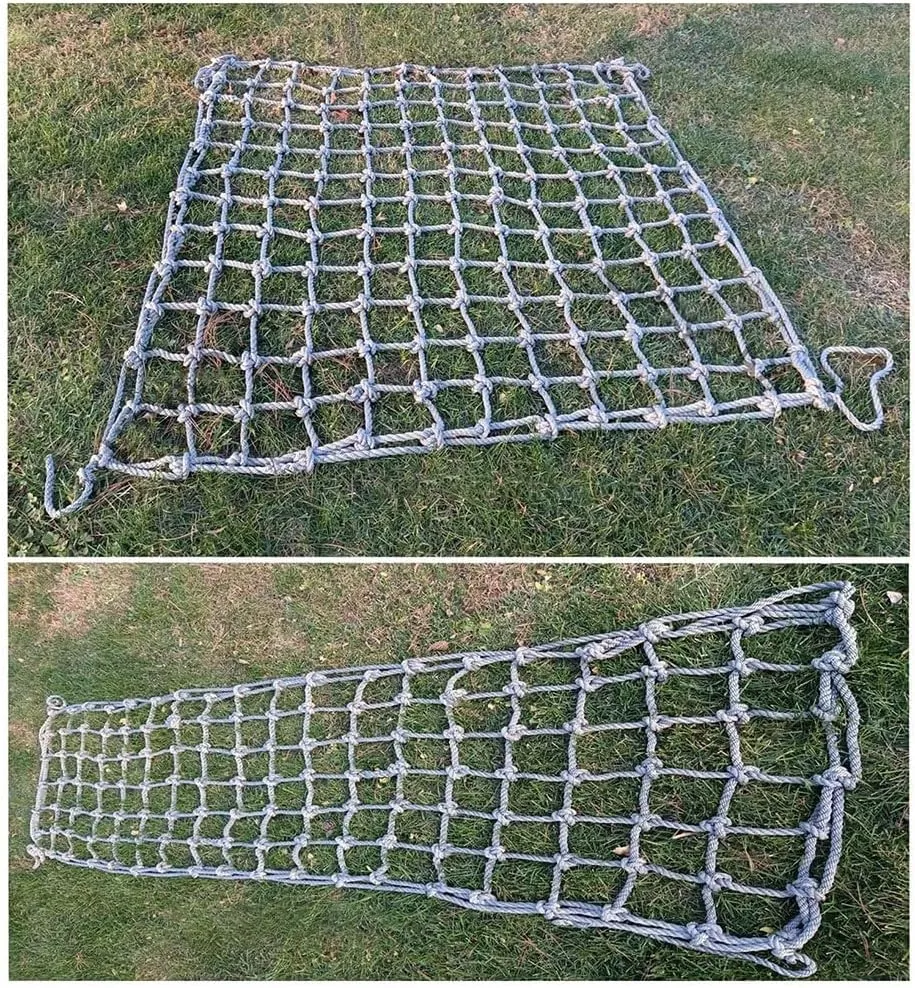 Climbing Rope Net Climbing Net for Kids Adult Playground Tree Nylon Play Giant Mesh Heavy Duty Cargo Toddler Climbing Climb Net Netting Nets for Adults Outdoor Swing Set Swingset Ladder Toys