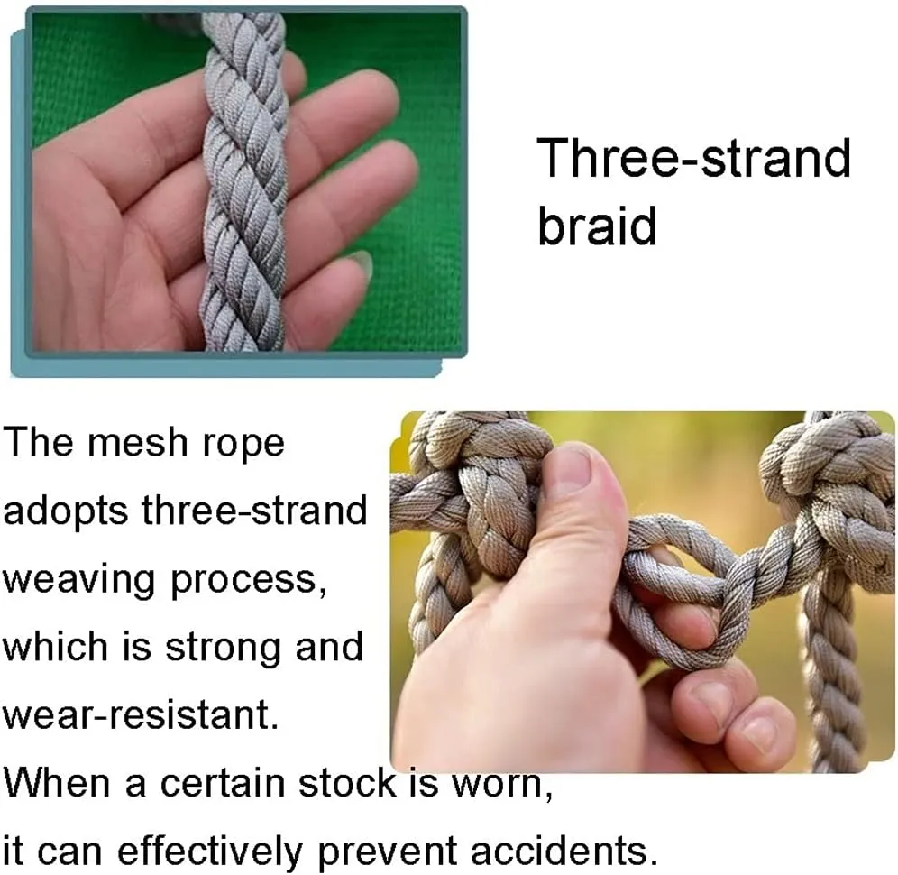 Climbing Rope Net Climbing Net for Kids Adult Playground Tree Nylon Play Giant Mesh Heavy Duty Cargo Toddler Climbing Climb Net Netting Nets for Adults Outdoor Swing Set Swingset Ladder Toys