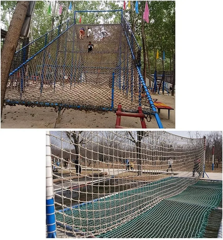 Climbing Rope Net Climbing Net for Kids Adult Playground Tree Nylon Play Giant Mesh Heavy Duty Cargo Toddler Climbing Climb Net Netting Nets for Adults Outdoor Swing Set Swingset Ladder Toys