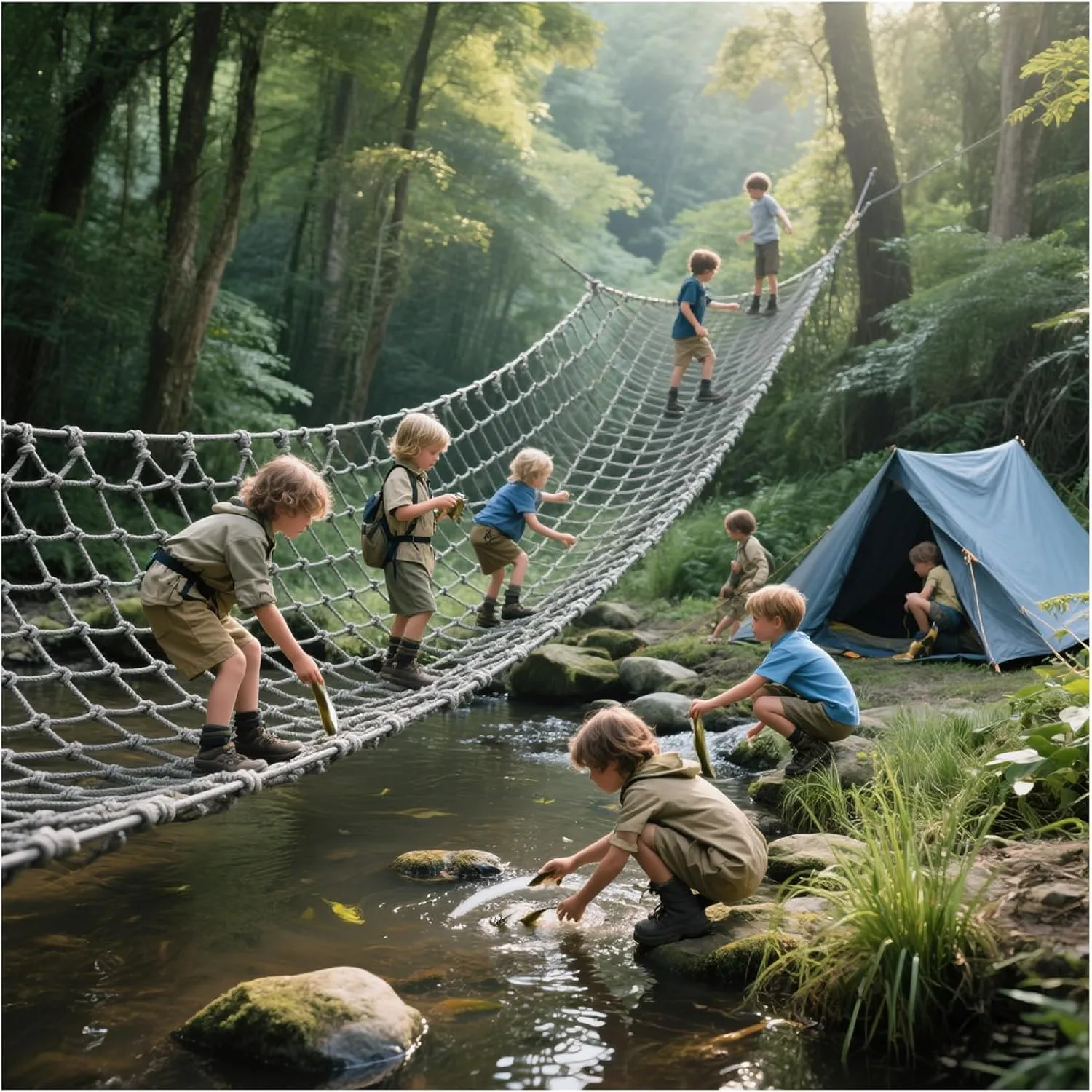 Climbing Rope Safety Net Climbing Cargo Net for Kids Outdoor Playground Net Antifall Protection Net Cargo Rope Ladder Truck Trailer Fence Netting,1x2m(3.3x6.6ft)