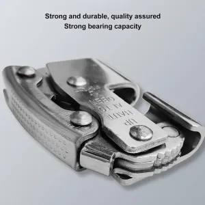 Climbing Self Locking Rope Grab, Alloy Steel Climbing Anti Fall Rope Grab with Strong Bearing, Climbing Ascender for Rock Climbing Fire Rescuing Industrial Equipment