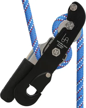 Climbing Stop Descender High Strength Aluminum-Magnesium Alloy Self-Braking Self Locking Rappelling Belay Devices Lightweight Portable for 9-12mm Rope Rescue Rock Climbing Arborist Hand Control