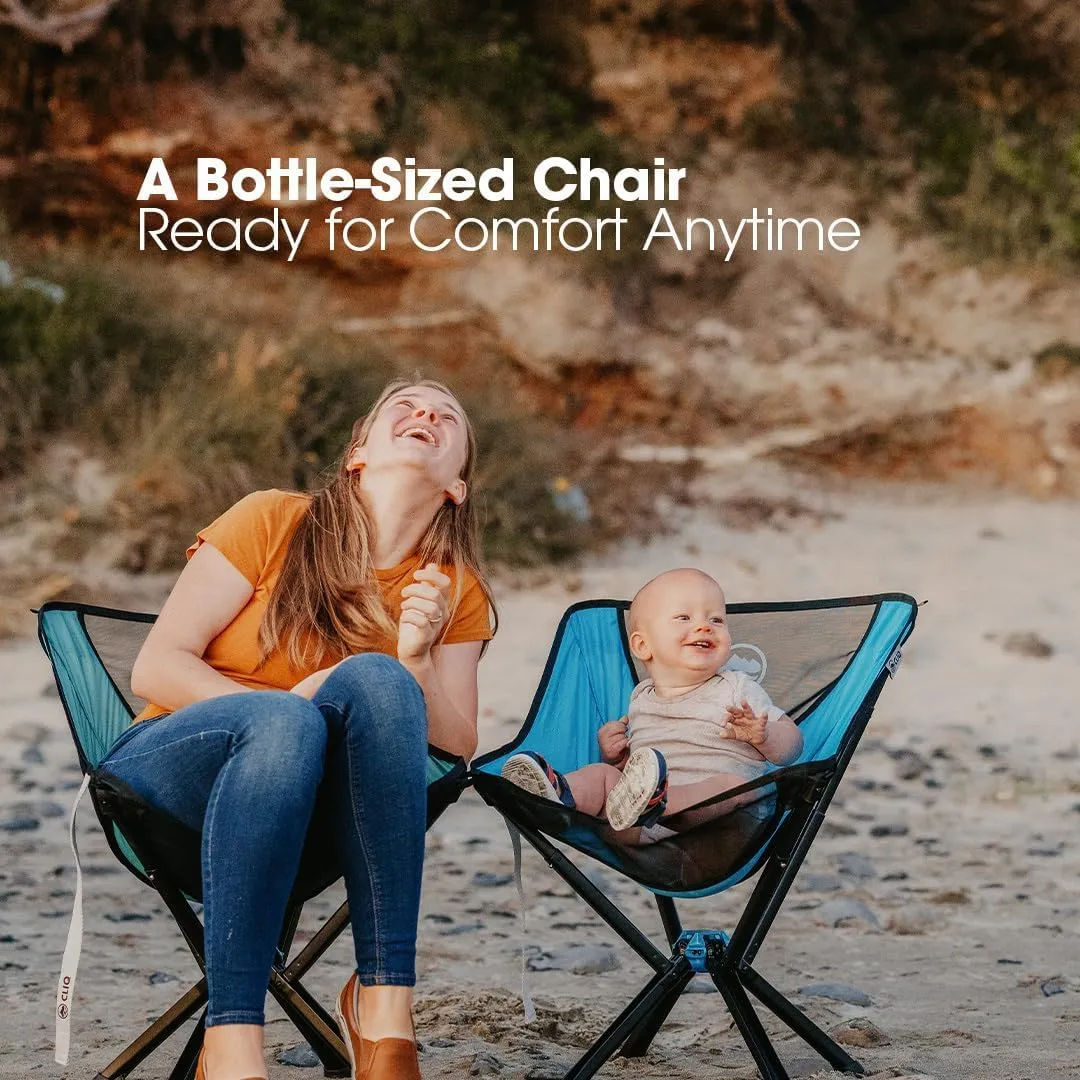 CLIQ Portable Chair Version 1.0 - Lightweight Folding Chair for Camping - Supports 300 Lbs - Perfect for Outdoor Ocean