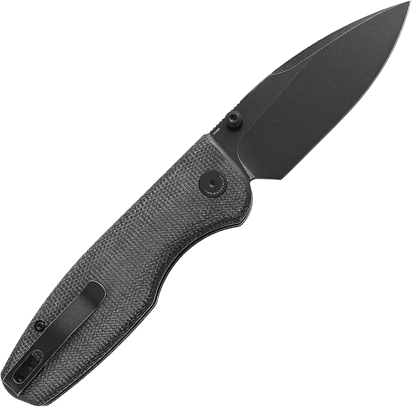CMB Predator V3 Pocket Folding Knife for EDC with 3.42" Micarta Handle 14C28N Steel Blade Camping Hiking Knife with Pocket Clip for Men Women CMB-19 (CMB-19B)
